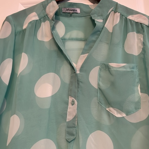 Polka Dot Flowy Top Good Condition - Picture 3 of 6